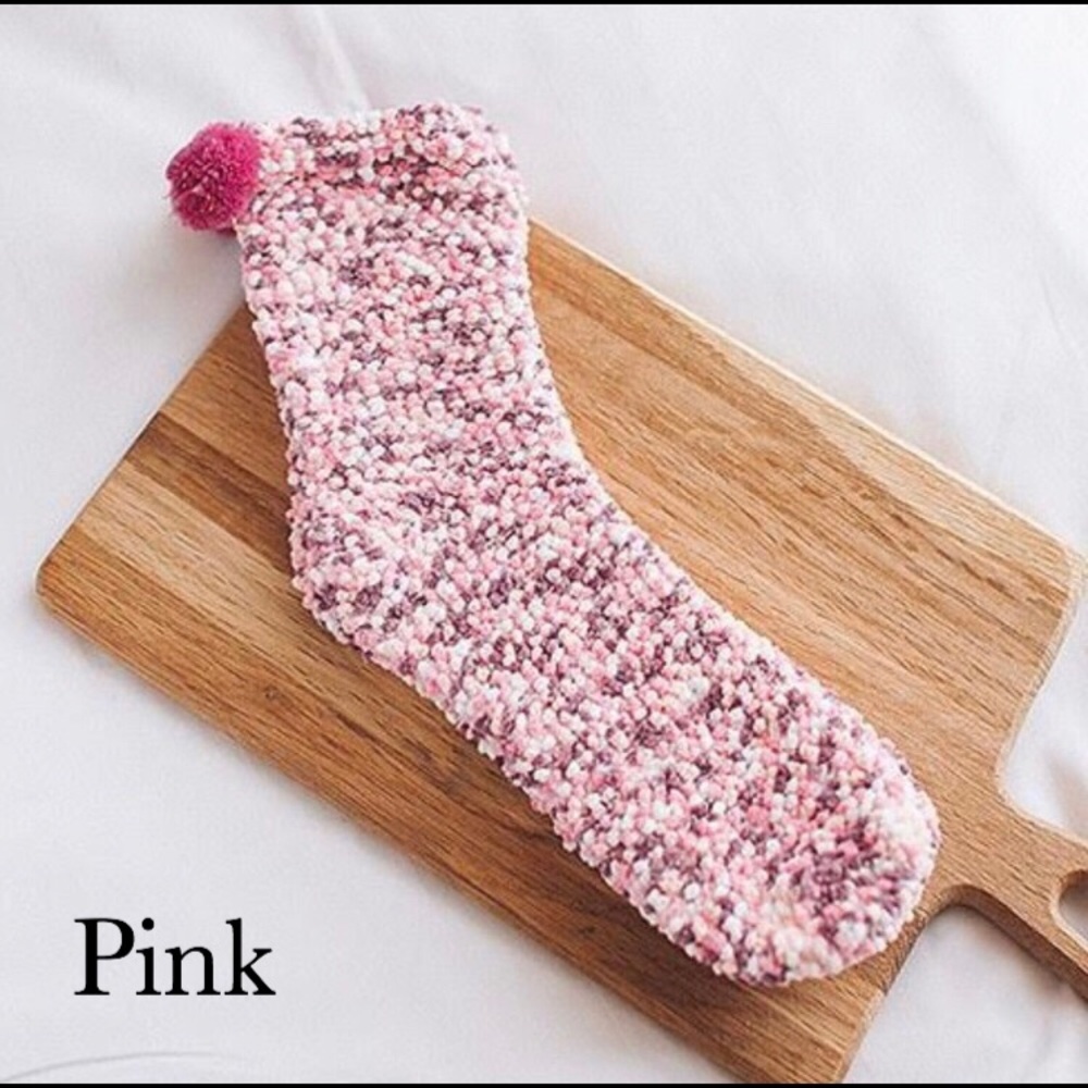 Cupcake Pom Pom Fuzzy Socks! 4 left! - Picture 5 of 7